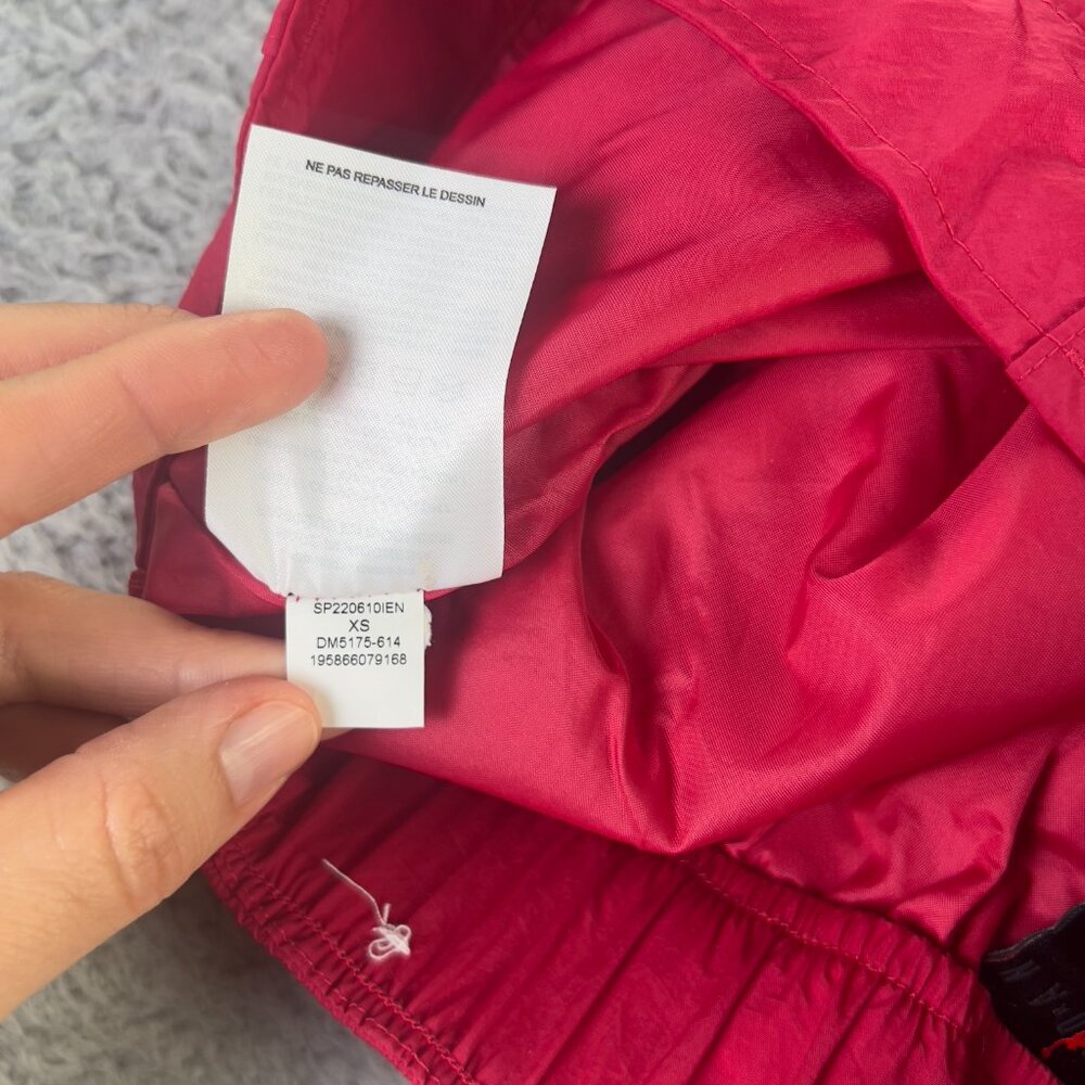 Nike Air Jordan Cargo Pants Womens XS Pink Red Wide Leg Windbreaker Nylon Y2K - Picture 5 of 11